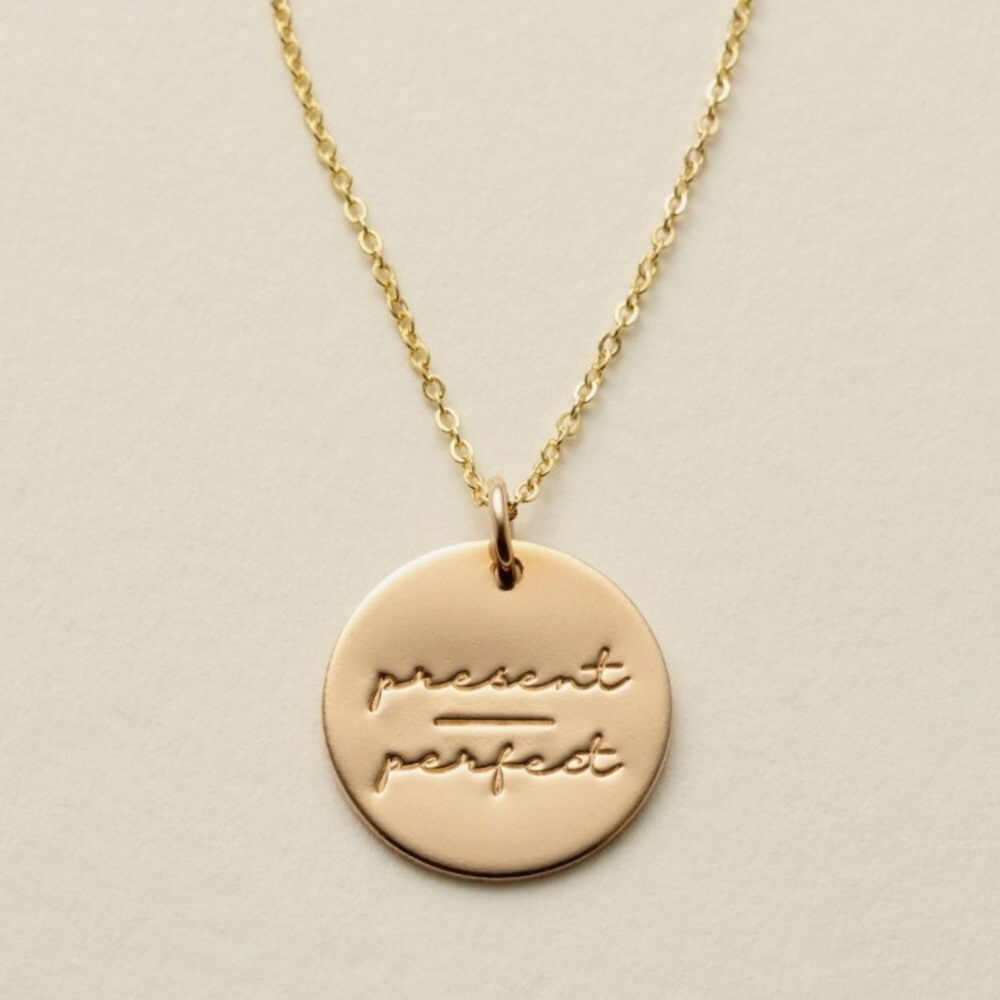 Present/Perfect Mantra Classic Gift Charm Necklace - Picture 15 of 16